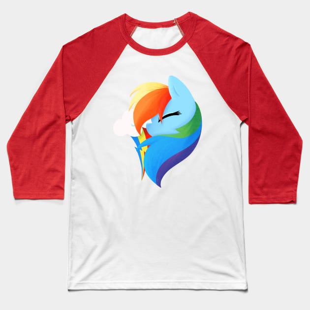 Pony Portrait - Rainbowdash Baseball T-Shirt by SmidgeFidge